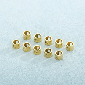 Golden stainless steel Roman numeral charms 0-9 for DIY bracelets jewelry making