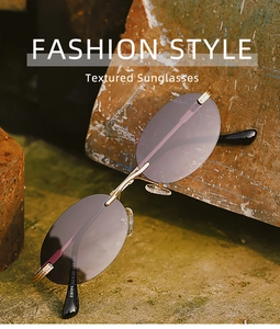 Detailed macro of golden metal temple with E8088 model specs and CE mark on rimless glasses