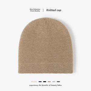 Winter Beanie Hat For Men Women Warm Knitted Cap Faux Rabbit Fur Fleece Lined Wavy Texture Thickened Outdoor Windproof