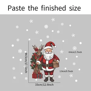 Christmas window sticker size guide showing 44.5cm height and 33cm width dimensions
