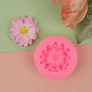 Molde De Silicona Flor De Margarita 3D Pequeño Crisantemo Para Jabón Artesanal Fondant Pastel Chocolate Manualidades Cocina