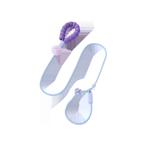 Cloud bubble cotton dog leash set in purple and blue tones for small medium pets