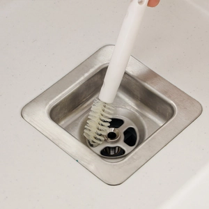 Dual-head multifunctional cleaning brush for bottle lids and kitchen sink drains