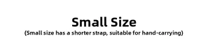 Size guide for small woven leather tote bag showing short handle design for hand carry