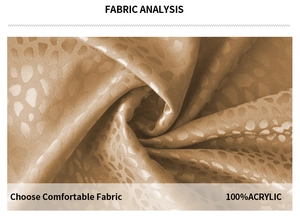 Gros plan de l'analyse du tissu à motif animal pour haut sans manches, 100% acrylique