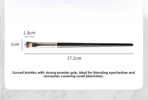 Detailed size specifications for the GECOMO round concealer brush with dimensions