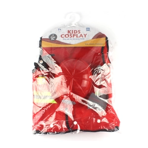 6-piece kids firefighter costume set with vest, helmet and toy tools for role play