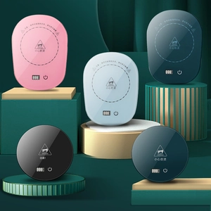Smart USB electric cup warmer set with LED temperature display in 5 stylish colors