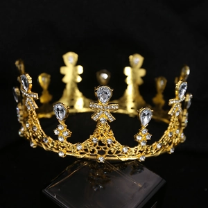 Baroque Wedding Crown For Bride Alloy Rhinestone Tiara Bowknot Luxury Headpiece For Birthday Party Women Jewelry Gift