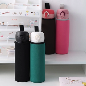 Universal insulated water bottle sleeves in four colors with portable carrying straps