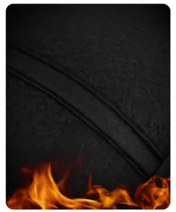 Close-up of thick thermal fleece lining inside the winter baseball cap for warmth