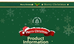 Intestazione sezione confezione regalo di Natale verde festiva per dettagli prodotto