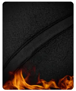 Close-up of thickened plush fleece lining showing warm texture for winter beanies