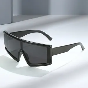 Oversized Shield Sonnenbrille Polarisiert UV400 Schutz PC Rahmen Future Punk Stil Outdoor Sport Radfahren Unisex