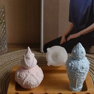 Detailed relief texture on Baroque style potion bottle silicone molds for DIY crafts