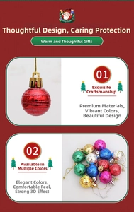 Detailed view of colorful 3cm textured Christmas tree ornaments with metallic finish