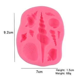 Stampo in silicone rosa serie marina per decorazione torte e fondente fai-da-te