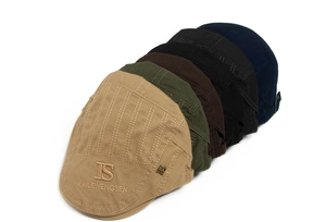 Detailed collection of embroidered cotton ivy caps in five classic colors for men and women