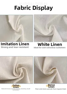 Comparaison détaillée des textures de lin synthétique, lin blanc et lin de coton