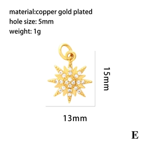 Details zu Maßen und Spezifikationen des goldenen Sternanhängers mit klaren Schmucksteinen