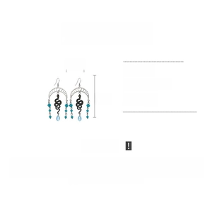 Exotic crescent moon earrings with snake design showing dimensions 3.5cm by 7cm