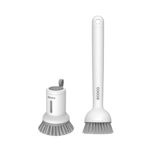 Ecoco kitchen dish brush set with long and short handles for effective pan cleaning