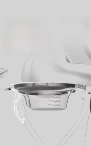 Macro view of 2500ML bidet with capacity scale for soaking and steam care therapy