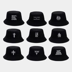 Bob en Coton Hommes Femmes Protection Solaire Extérieur Voyage Chapeau Slogan Drôle Chat Crâne Décontracté Pêcheur
