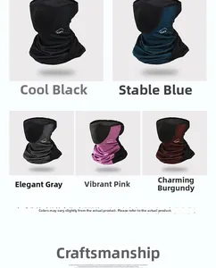 Detail showing various colors of breathable mesh sun protection cycling masks in multi-view