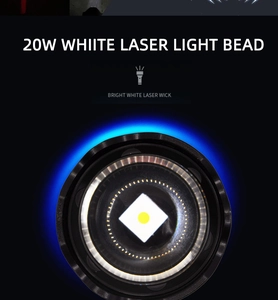 Vista macro del componente LED laser bianco da 20W per torce ad alta potenza