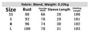 Size chart detail for ramie floral printed dress with chest and length measurements