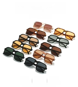 Retro geometric square sunglasses collection in leopard, brown and black frames