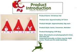 Detail of Christmas hats for kids featuring Santa, Snowman, and Reindeer in soft coral fleece