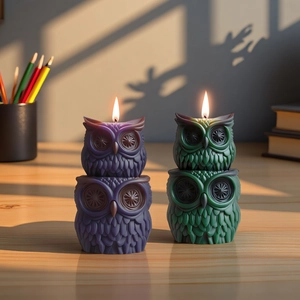 3D Eule Kerzen Silikonform Gestapelte Vogelform Lebensmittelechtes Silikon DIY Handgemacht Aroma Wachs Harz Guss Bastelwerkzeug