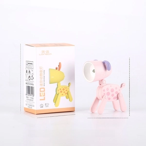 Mini luce notturna a LED a forma di animale per comodino con dimensioni e scatola