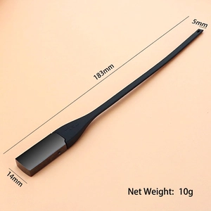 Sleek minimalist black car keychain and anti-lost accessory with 183mm slim design