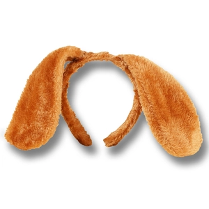 Plush brown dog ears headband for cosplay and performance costumes for women and kids