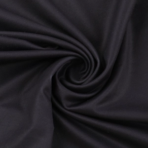Detail showing high-quality black knit fabric texture and soft material draping of the dress