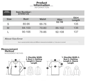 Detailed size chart for sexy off-shoulder bodycon dress with S M L measurements