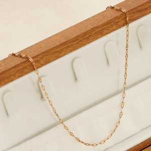 Minimalist Rose Gold Lips Chain Necklace Stainless Steel Clavicle Layering Jewelry For Women Elegant Versatile Accessory