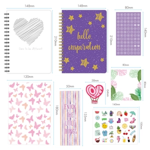 DIY Scrapbooking Diary Set for Kids with Notebooks Stickers and Stickers Gift Box