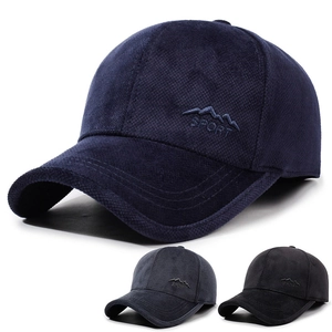 Winter Warm Baseball Cap Fleece Lined Cotton Corduroy Sport Mountain Embroidery Windproof Adjustable Dad Hat For Men Women