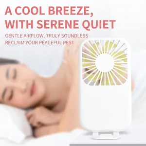 Portable mini USB hand-held fan with yellow blades and quiet motor for desk