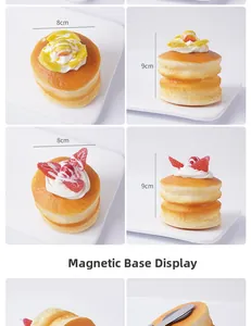 Detail of PU realistic layered fruit cake fridge magnet with strong bottom suction