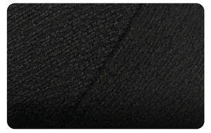 Detailed close-up showing the precise stitching and fine texture of black winter baseball cap