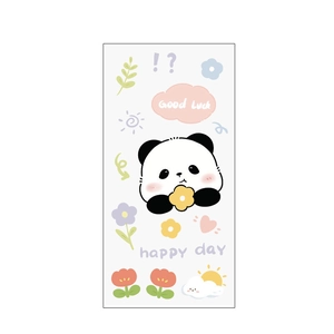 Cute cartoon panda stickers for DIY journals and waterproof water bottle decoration