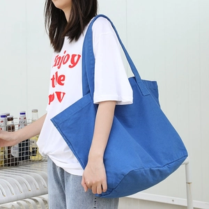 Japanese Retro Canvas Tote Bag Large Capacity Minimalist Shoulder Handbag Vintage Washed Casual Style For Women