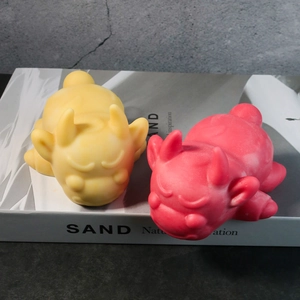 Cute Cartoon Bull Silicone Mold 3D Animal Shape For Handmade Candle Soap Aromatherapy Plaster Resin Craft Making Home Decor