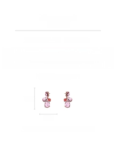 Tableau des tailles pour boucles d'oreilles gouttes roses de 4,5cm sur 2,3cm