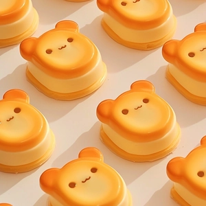 Cute bear-shaped silicone mold for creative cheese cubes and jelly desserts